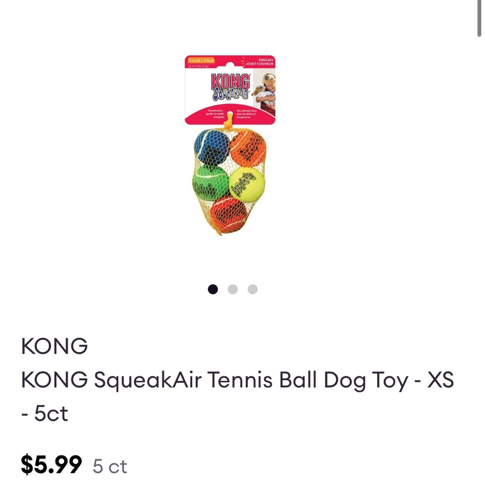 PRICE FIRM KONG SqueakAir XS X-Small Squeaker Toys